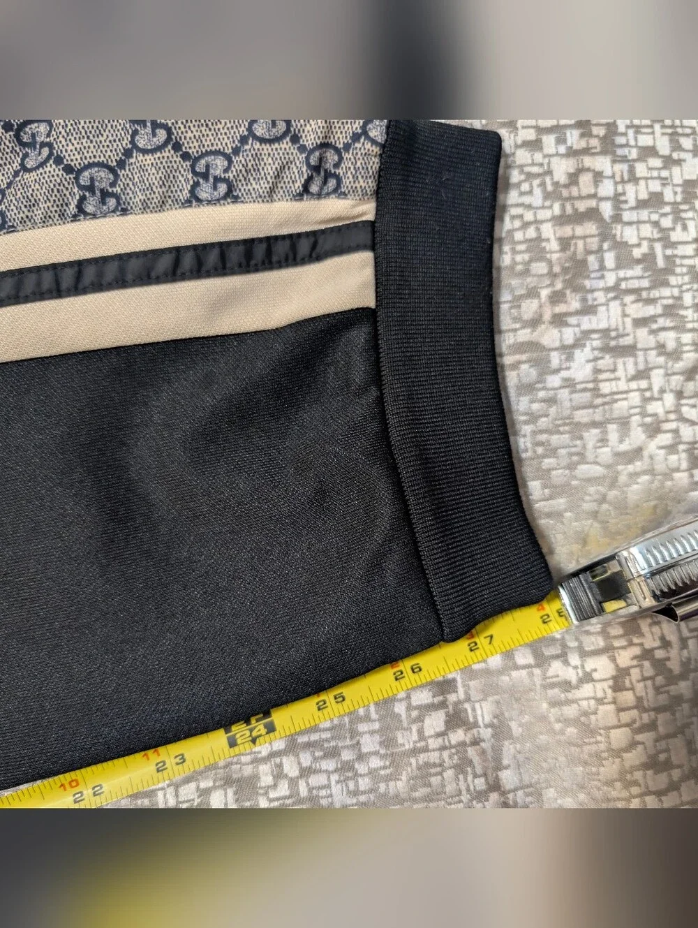 Gucci Technical Jersey GG Monogram Logo Side Ribbon Jogging Pants Men's - Small